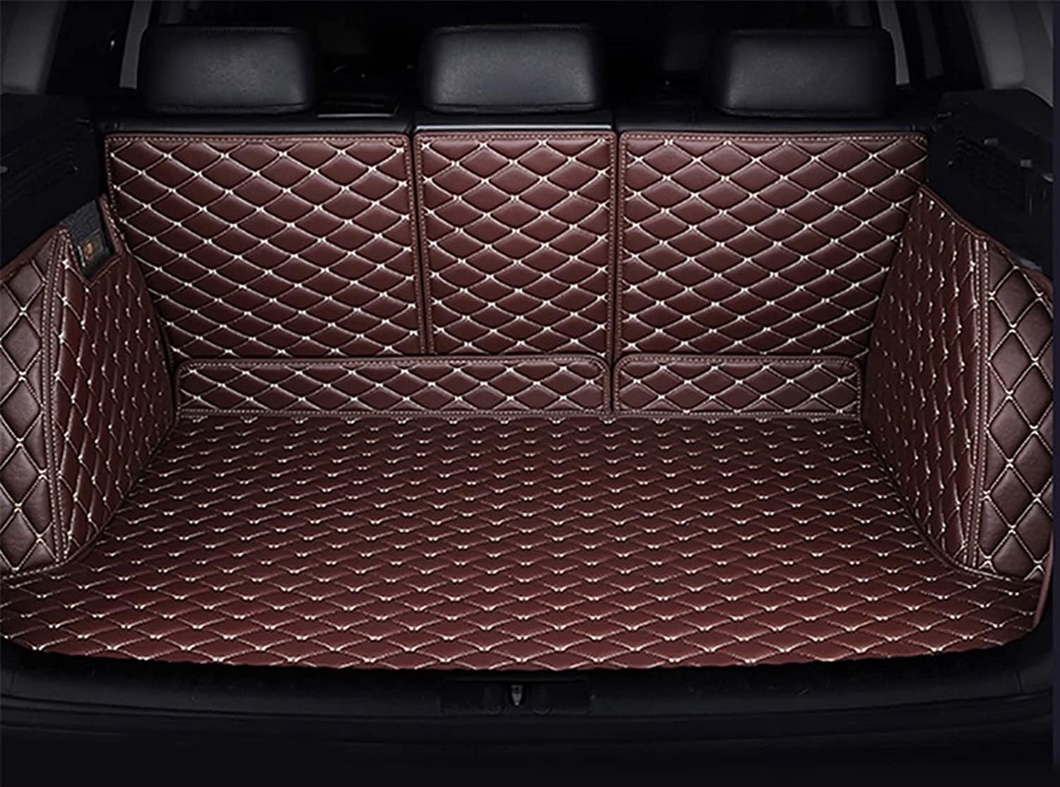Auto Kofferraummatten für B-MW X6 F16 2015-2019,Lederschutzunterlage Schutzpolster Interieur Dekorations Zubehör,a/C von yongbaoni