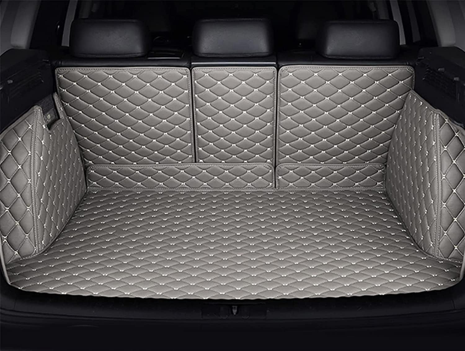 Auto Kofferraummatten für Infiniti Q50L 2014-2020,Lederschutzunterlage Schutzpolster Interieur Dekorations Zubehör,a/B von yongbaoni
