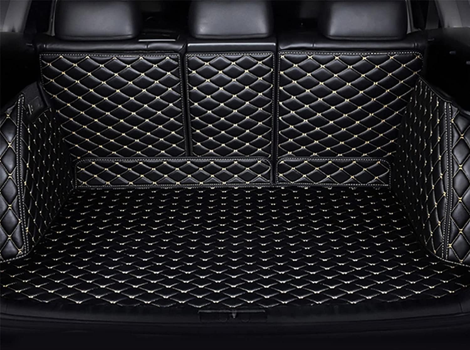 Auto Kofferraummatten für Jaguar XF Wargon 2018-2021,Lederschutzunterlage Schutzpolster Interieur Dekorations Zubehör,a/A von yongbaoni