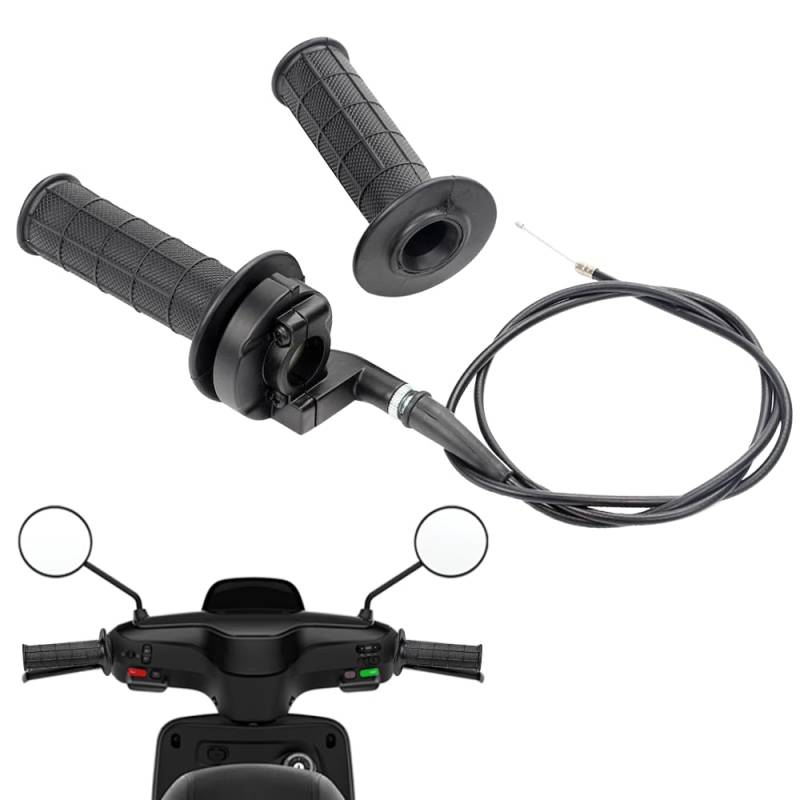 yotutun Gasgriff Griff Kabel Set, 7/8" 22mm Motorrad Lenkergriffe Motorradgriff Lenkergriffe Motor Griffe für 50cc 90cc 110cc 125cc 140cc 150cc 200cc 250cc Pitbike Dirtbike von yotutun