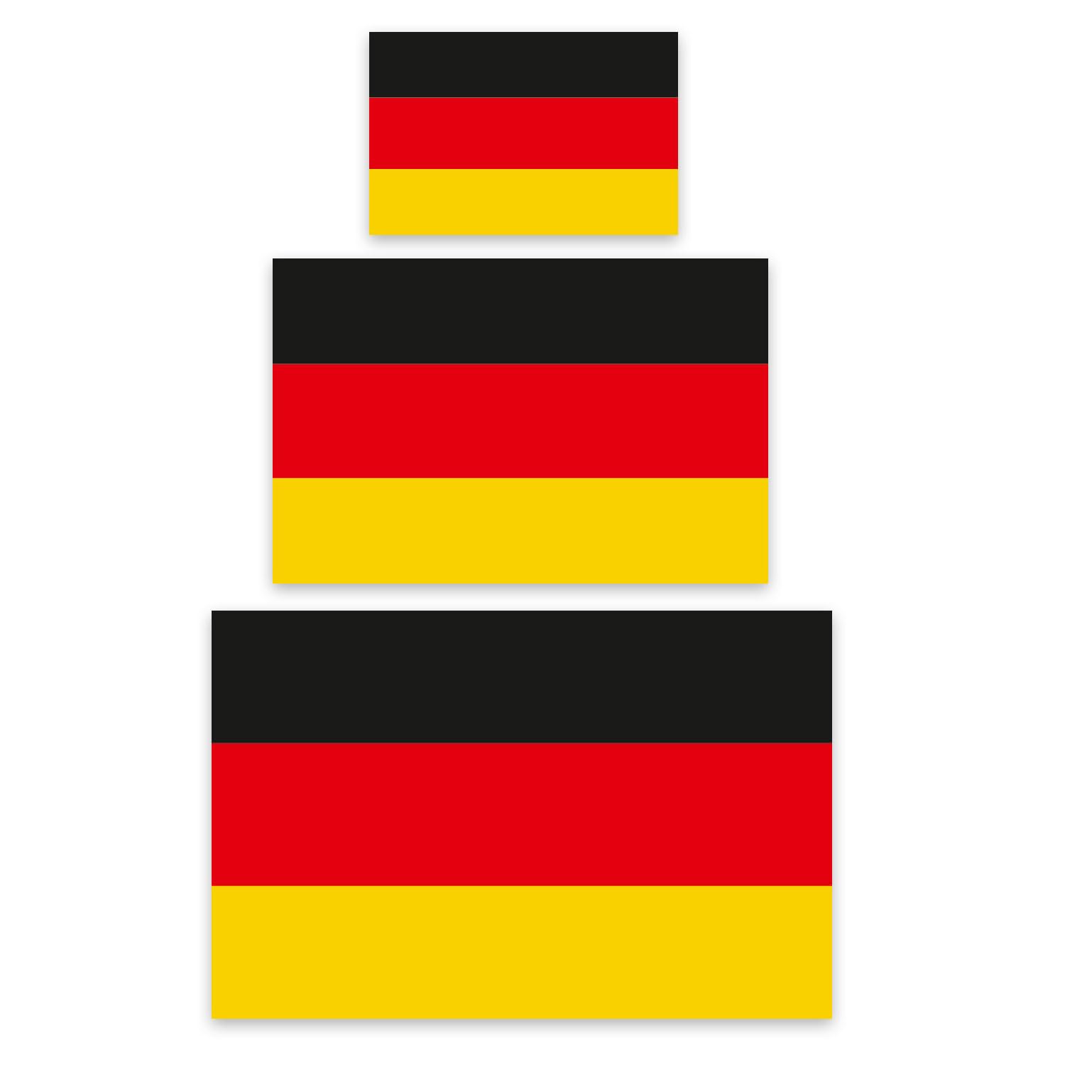 3er Set Aufkleber Deutschland-Flagge I 5-10 cm I Auto-Sticker Fan-Artikel Fahne schwarz rot Gold I außenklebend wetterfest I kfz541 von younikat