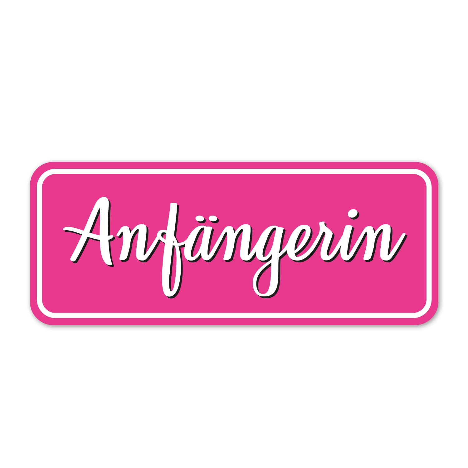 Auto-Magnetschild Anfängerin I 20 x 8 cm I Vorsicht Achtung Fahranfänger I rosa I Fahrzeug-Magnet I wetterfest magnetisch I dv_897 von younikat