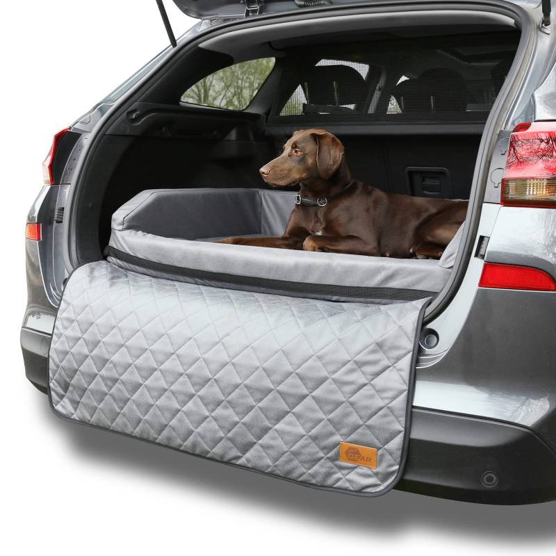 your GEAR Termoli 100 x 70 cm - Hundebett für Auto Kofferraum mit Ladekantenschutz, Hundekorb, Hundematte, Reisebett von your GEAR