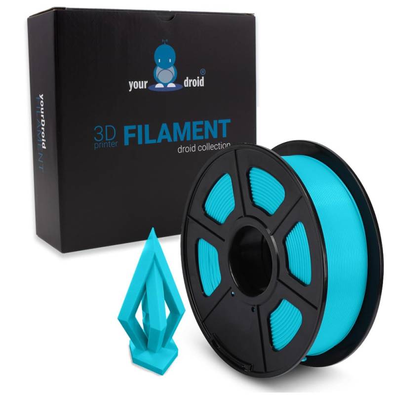 yourDroid PETG Filament Cyan 1.75mm 1kg von your droid