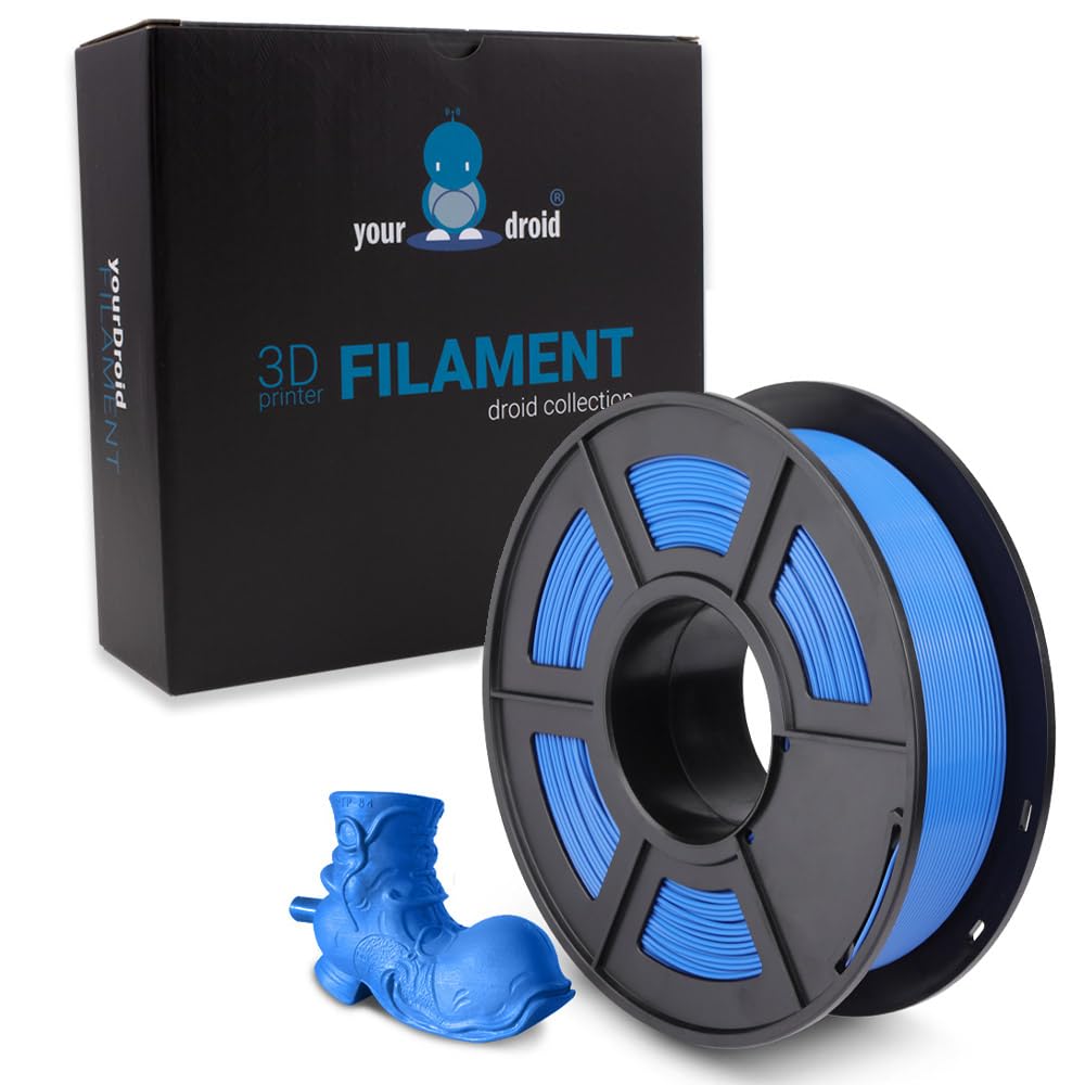 yourDroid PLA Filament Blau Matt 1.75mm 1kg 3D-Drucker von your droid