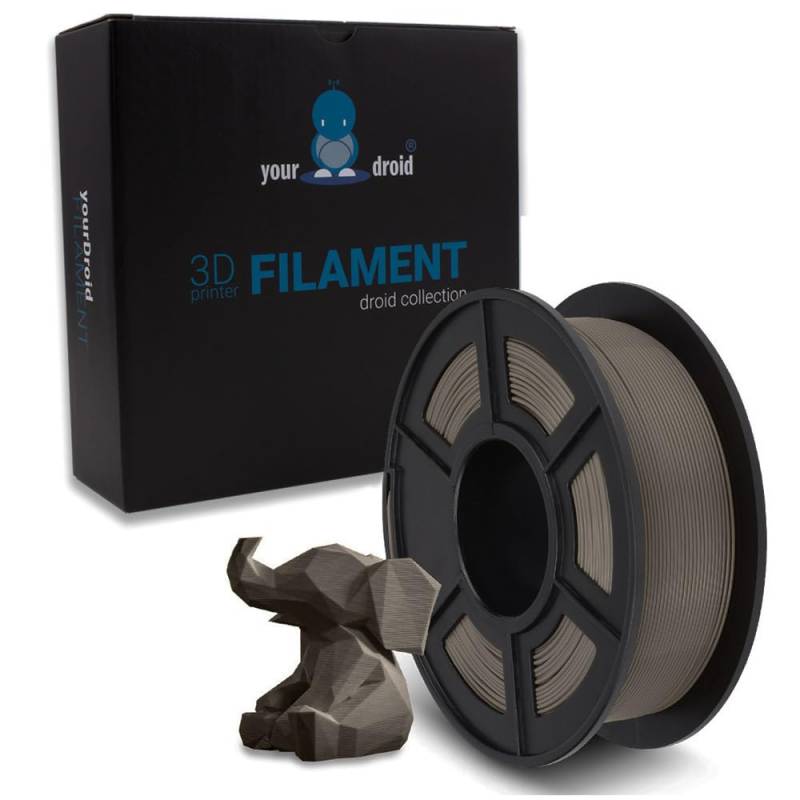 yourDroid PLA Filament Lehm Matt 1.75mm 1kg Spule 3D-Drucker von your droid