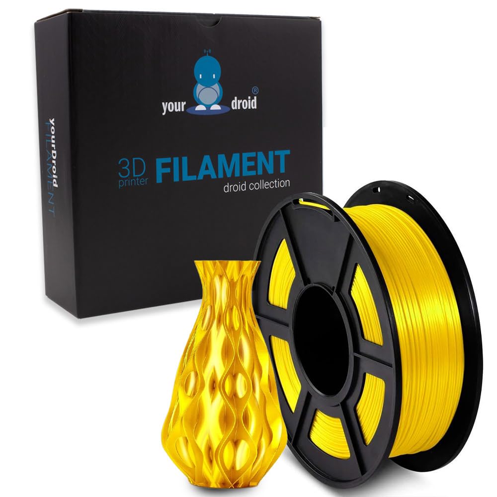 yourDroid Silk PLA PLUS Filament Gelb 1.75mm 1kg von your droid