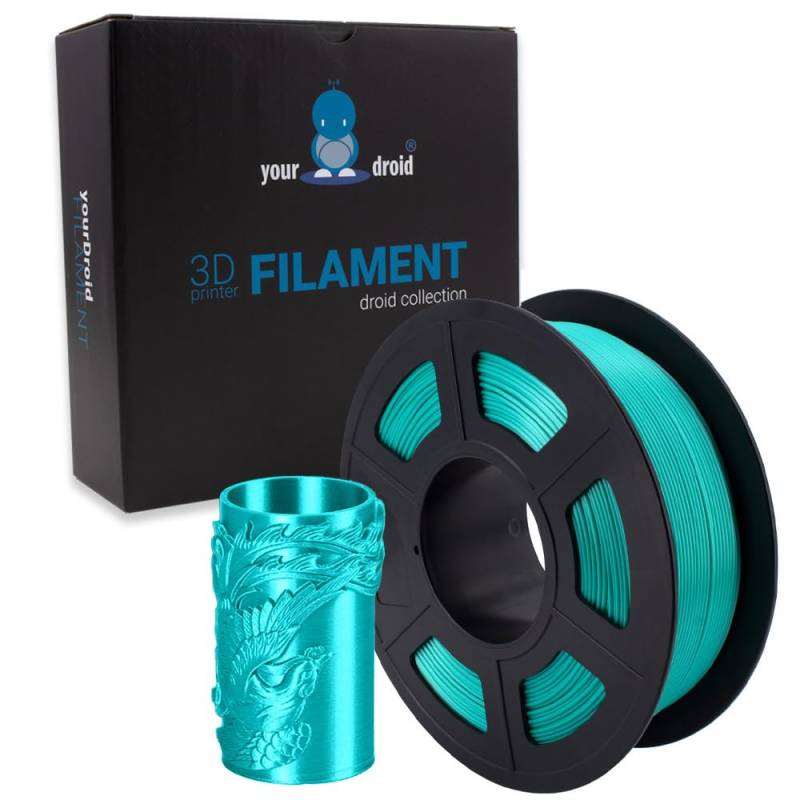 yourDroid Silk PLA PLUS Filament Grün 1.75mm 1kg von your droid