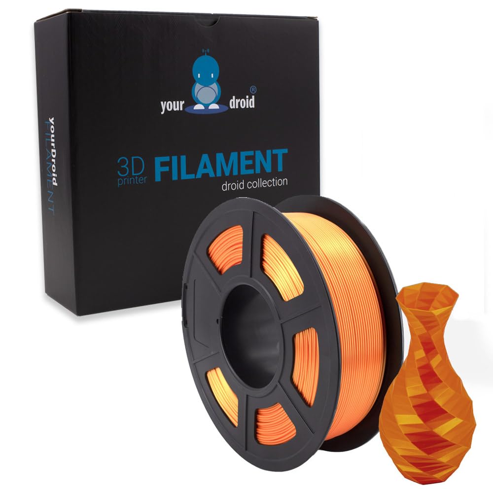 yourDroid Silk PLA PLUS Filament Orange 1.75mm 1kg von your droid