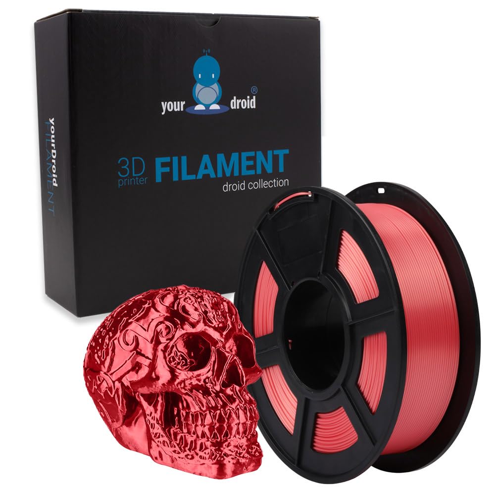 yourDroid Silk PLA PLUS Filament Rot 1.75mm 1kg 3D-Drucker von your droid