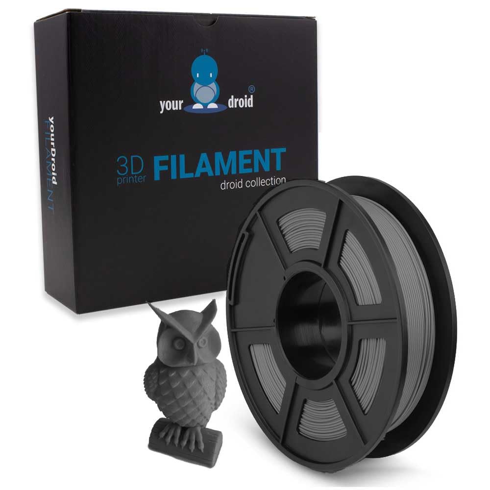 yourDroid TPU Filament Grau 1.75mm 500g 3D-Drucker von your droid