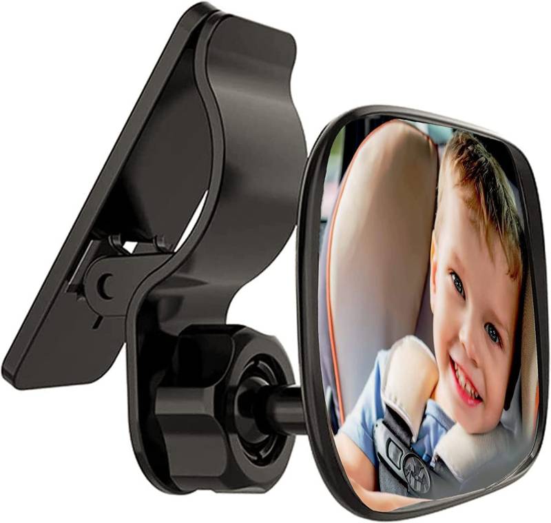 Yuentoen Rücksitzspiegel für Babys,360° Baby Autospiegel,Spiegel Auto Baby,Rücksitzspiegel Baby Kinder Rückspiegel mit Rahmenclip für Meisten Auto ﻿ von yuentoen