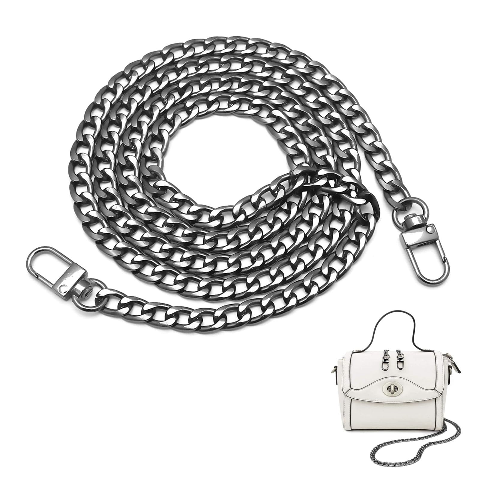 yufana Schulterriemen Goldriemen Kette,Kette Taschengriffe Taschenkette Schulterriemen (Schwarz319) von yufana