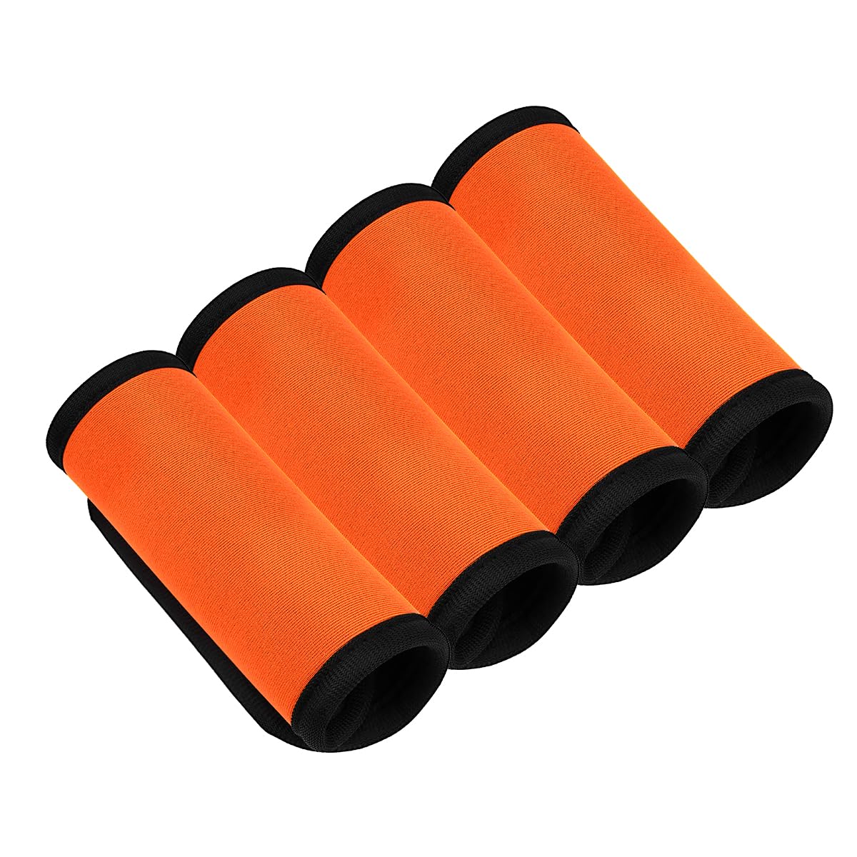 4 Stück Neopren Gepäckgriff Wrap für Koffer Gepäck Tags Identifiers Bulk Gepäck Griff Wrap Gepäck Tag Wraps Reisezubehör (Orange) von yuntop