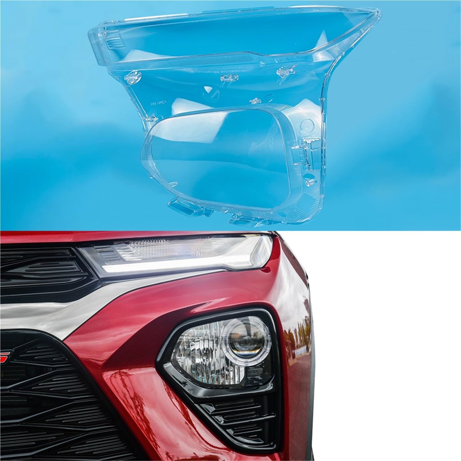 Autolinse Glas Licht Lampe Scheinwerferschale Kompatibel for Chevrolet Trailblazer 2019–2023 Transparenter Lampenschirm Lampenabdeckung Scheinwerferabdeckung(Left) von yuxinlugr