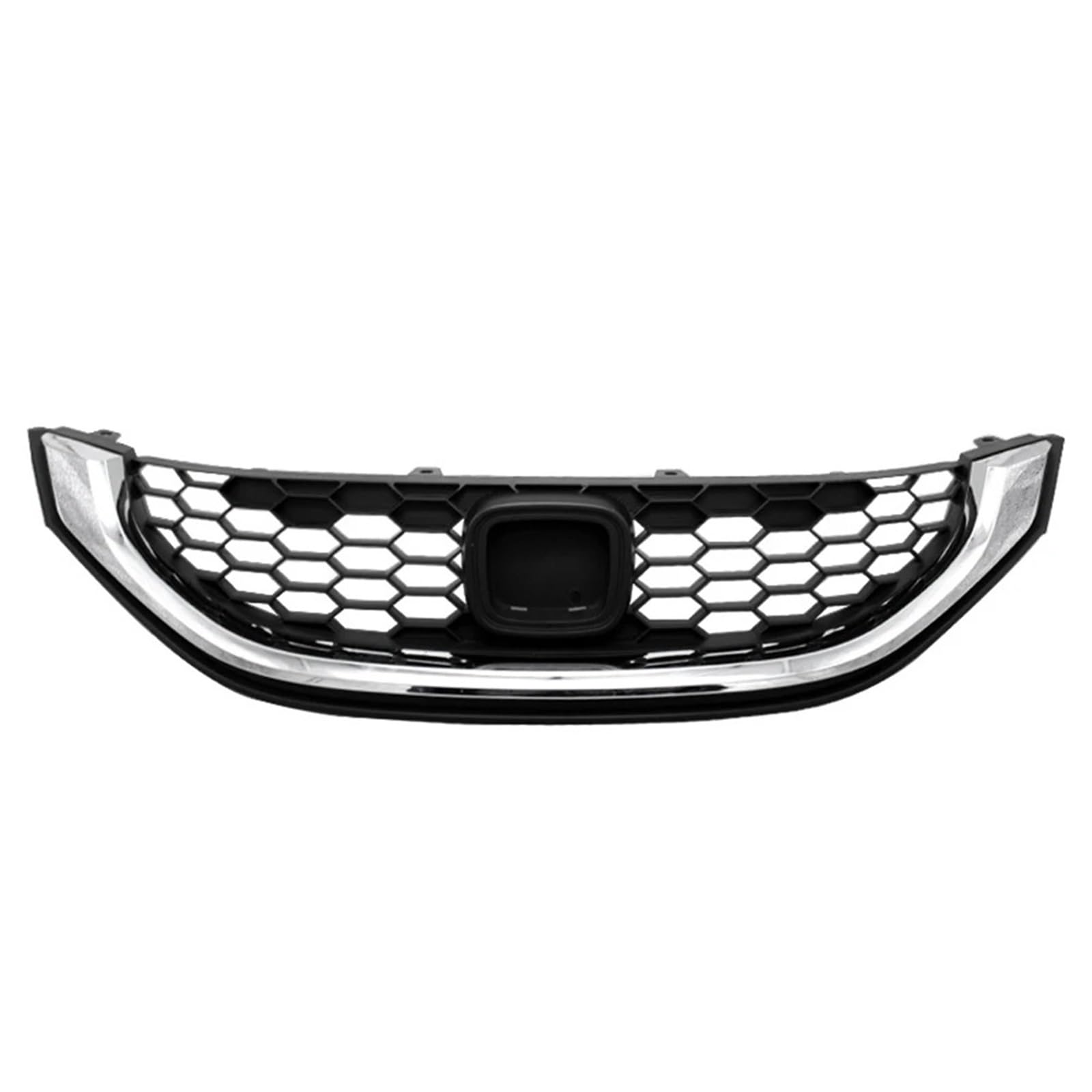 Frontgrill, Chrom, obere Grillabdeckung, kompatibel mit Honda Civic 9.5th Gen 2014 2015, Auto-Einlassschutzgitter, Renngrillleisten von yuxinlugr