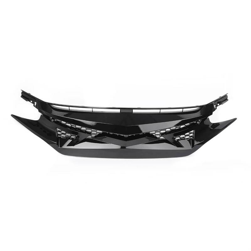 Frontgrill-Netzhaubengrill kompatibel for Honda Civic 10. Generation FK8 Typ-R-Stil 2016 2017 2018 2019 2020 Auto ABS glänzendes schwarzes Zubehör(2016-2018 civic) von yuxinlugr