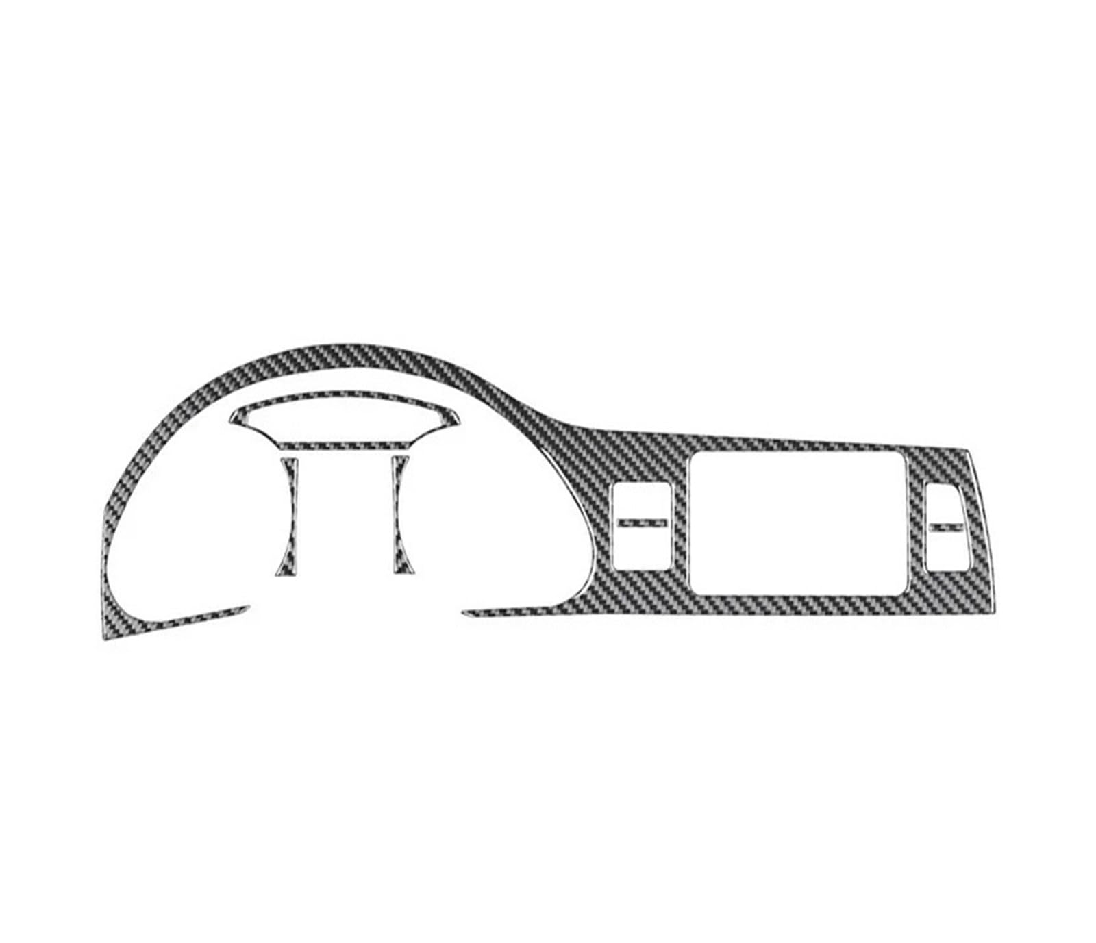 Kompatibel for Audi Q7 2007–2015, Kohlefaser, Auto-Styling, Armaturenbrett, Instrumententafel, Dekoraufkleber, Auto-Innenausstattung(RHD) von yuxinlugr