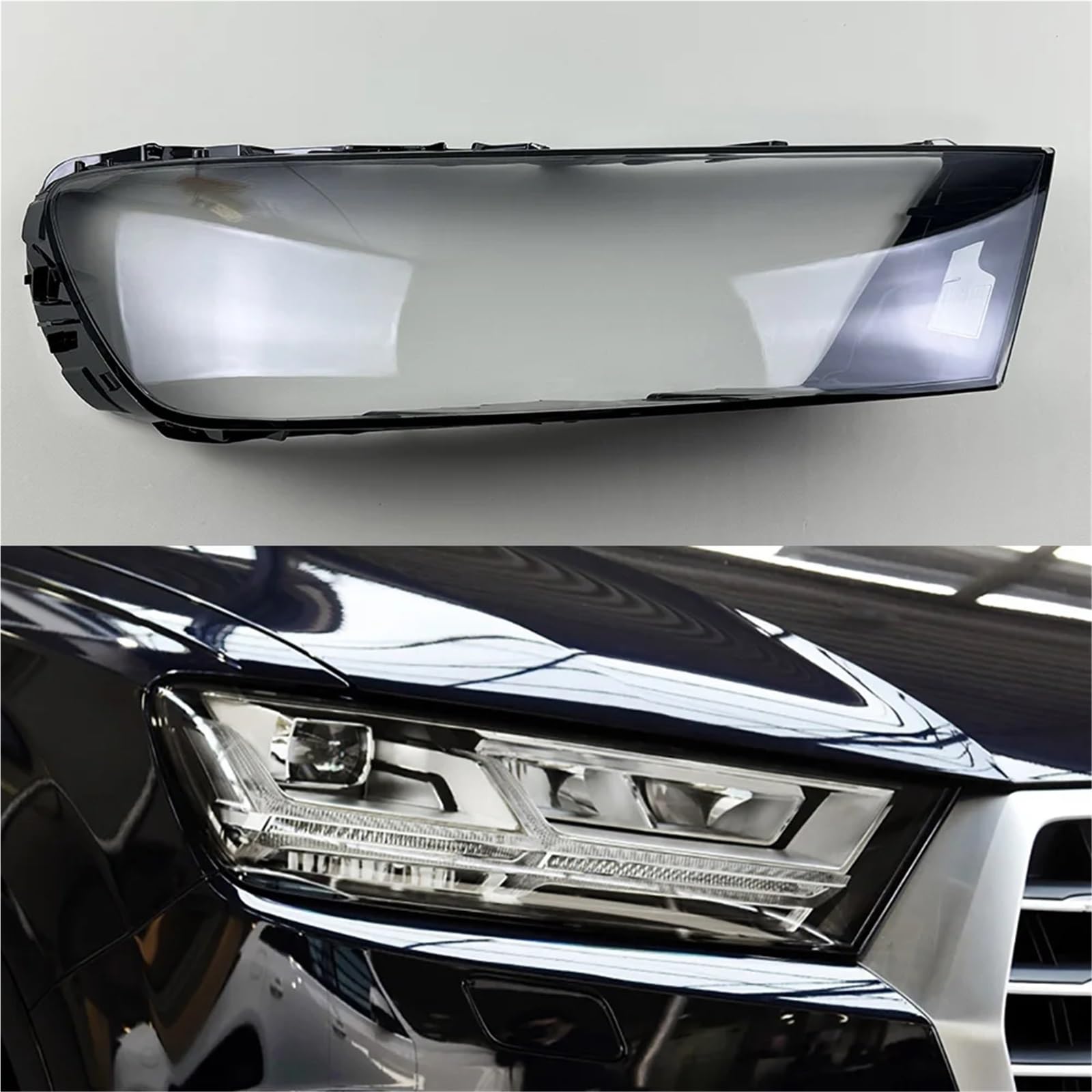 Kompatibel for Audi Q7 2016 2017 2018 2019. Scheinwerfer-Lampenabdeckung, Scheinwerferschale, transparente Maskenlinse, ersetzen Sie den Original-Lampenschirm(Right) von yuxinlugr