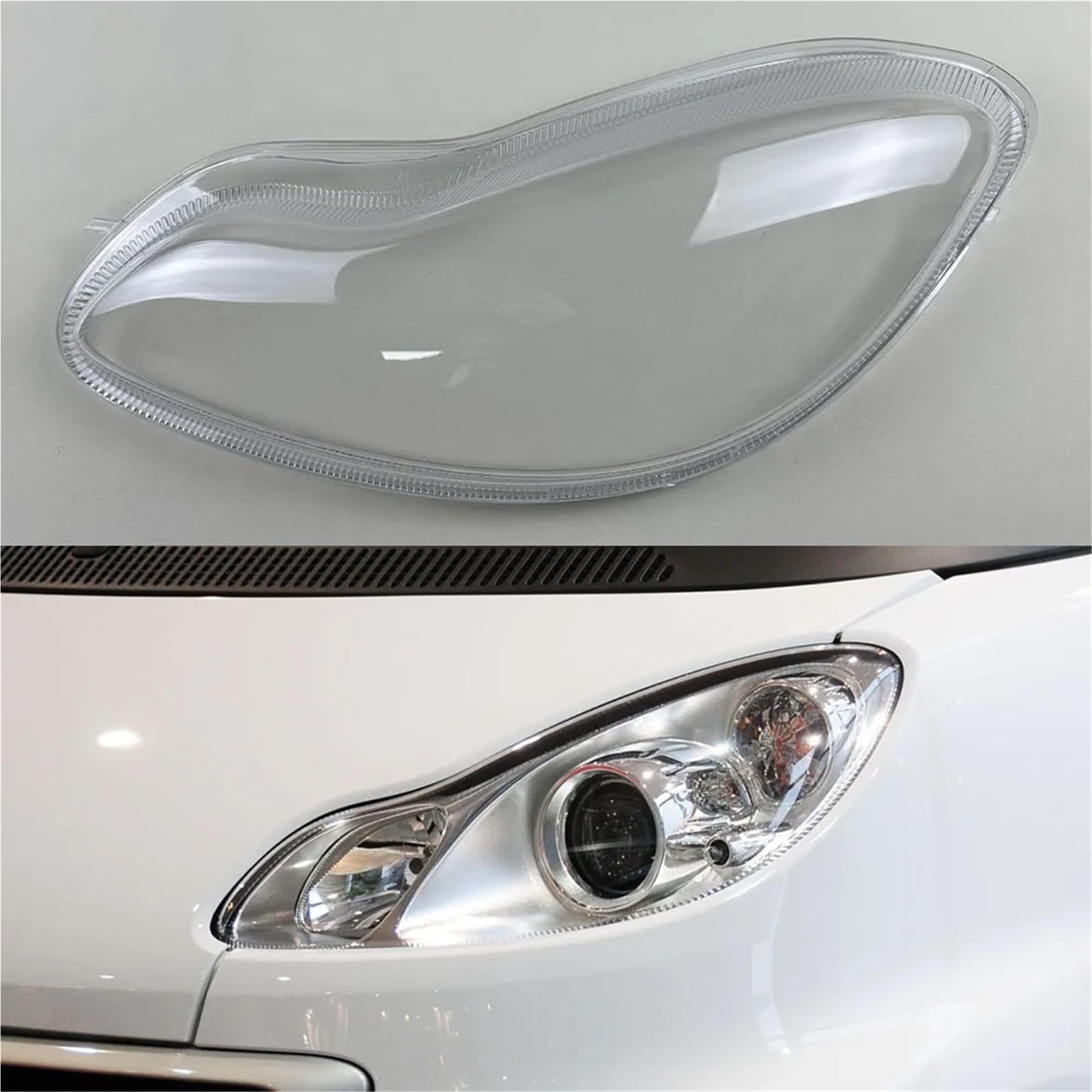 Kompatibel for Benz Smart Fortwo W451 2009–2015, Autozubehör, Scheinwerferabdeckung, transparenter Lampenschirm, Lampenlinse, Scheinwerferschale(Left) von yuxinlugr