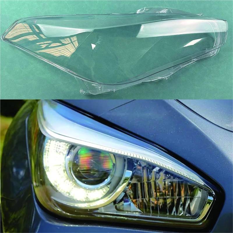 Kompatibel for Infiniti Q70 2015 2016 2017 2018 2019 Scheinwerferabdeckung Transparente Scheinwerferschale Ersetzen Sie den Original-Lampenschirm(Right) von yuxinlugr