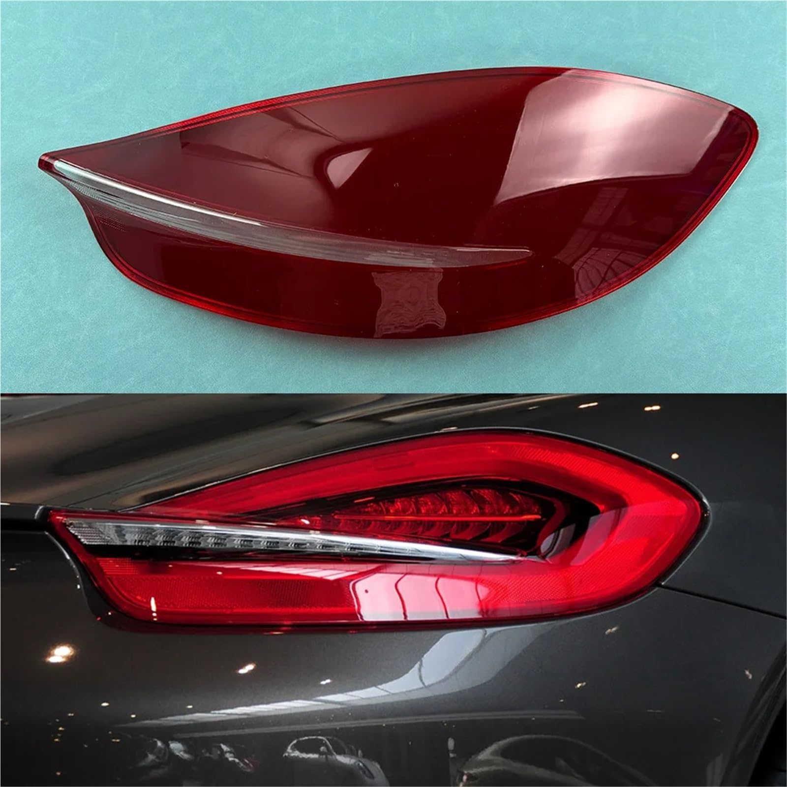 Kompatibel for Porsche 981 Cayman Boxster 2014~2016. Rücklichtschale, Scheinwerfer, transparente Lampenschirm-Abdecklinse(Right) von yuxinlugr