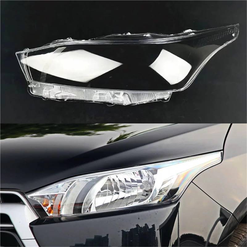 Kompatibel for Toyota Yaris L 2014 2015 Scheinwerfer Lampengehäuse Scheinwerferabdeckung Transparenter Lampenschirm Ersetzen Sie die Originallinse(Left) von yuxinlugr