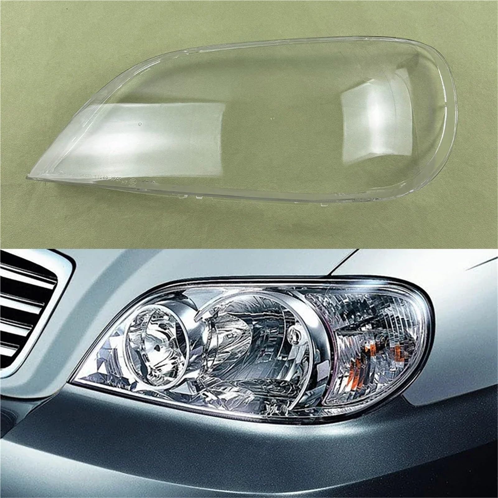 Transparente Schattenmaske, kompatibel mit Kia Carnival 2004 2005 2006, Autozubehör, Scheinwerfer-Objektivabdeckung, Scheinwerferschale, Lampenschirm(Left) von yuxinlugr