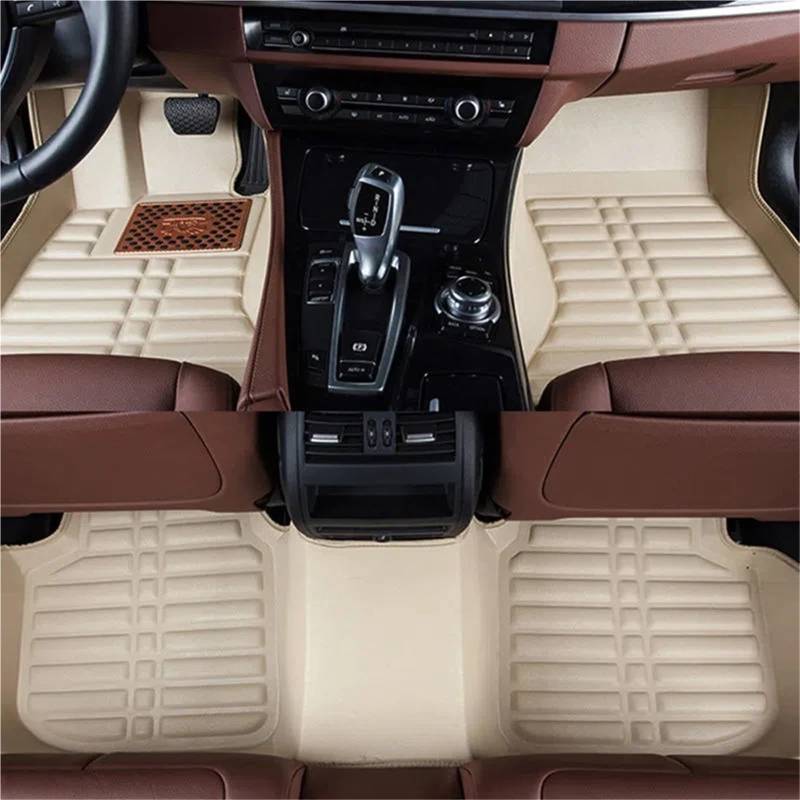 yuxinlugr Auto-Fußmatte, kompatibel mit Mazda 6 GG1 GH1 2 GJ1 GL Ultra 2003–2021, Fußteile, individuelle Lederverkleidung, Teppich, Innenzubehör(Beige1) von yuxinlugr