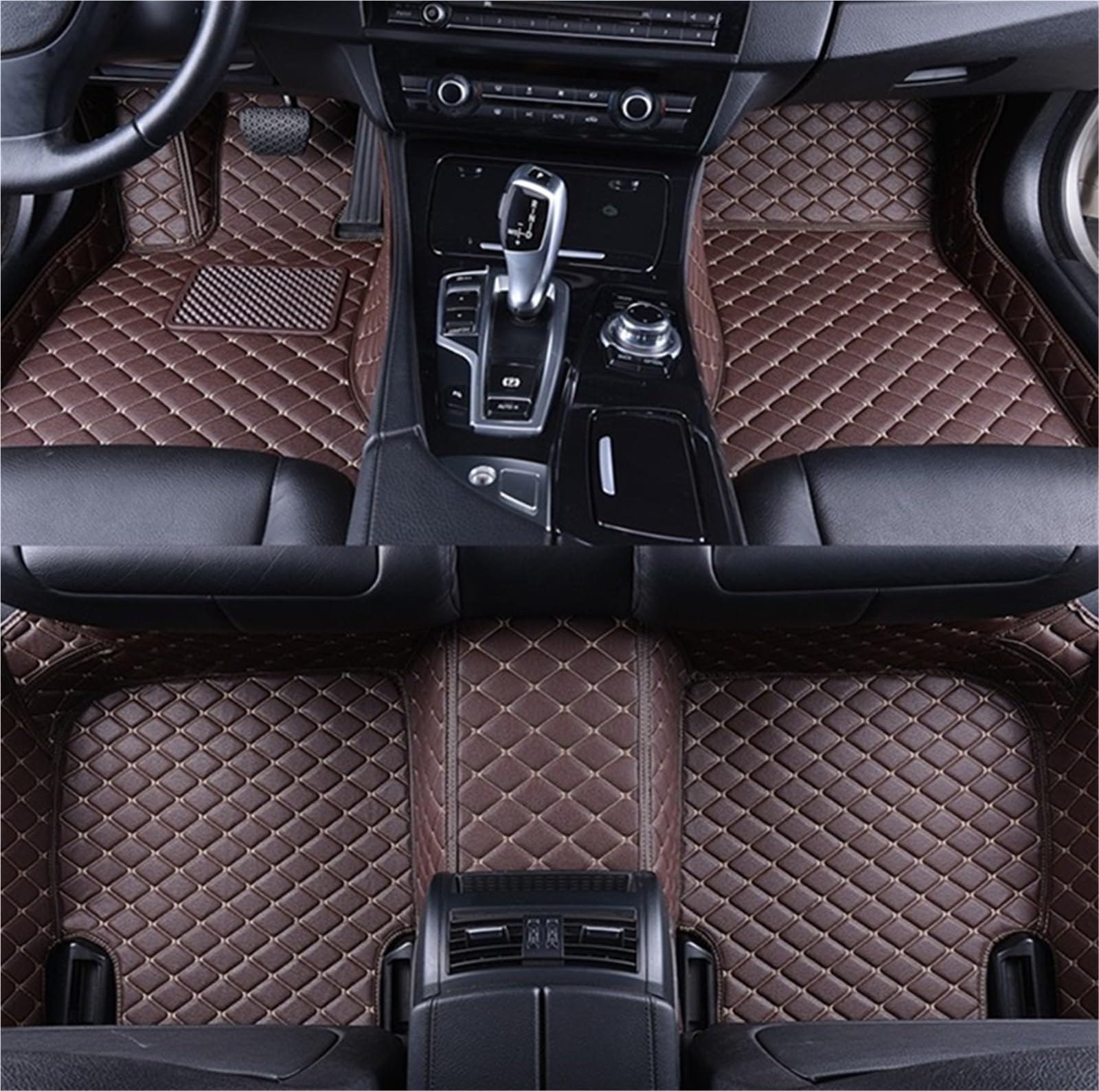 yuxinlugr Auto-Fußmatten kompatibel for Land Rover Freelander 2 2015 2014 2013 2012 2011 2010 Custom Fit FloorLiner Auto-Fußpolster Teppichbezug Teile(Coffee1) von yuxinlugr