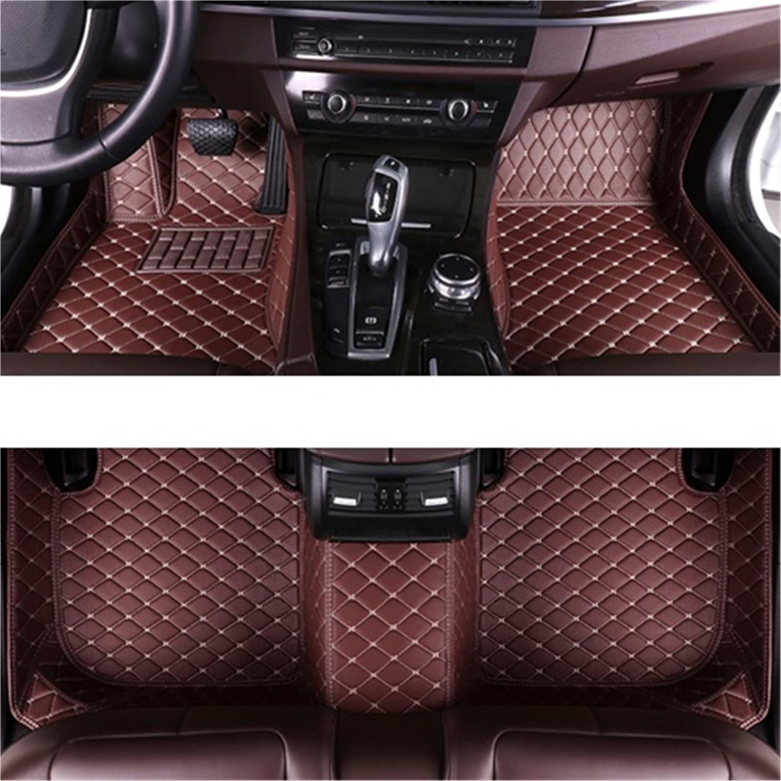 yuxinlugr Auto-Fußmatten kompatibel for Land Rover Range Rover Sport 2014 2015 2016 2017 2018 2019 2020 2021 2022 Auto-Fußpolster(Dark Brown) von yuxinlugr