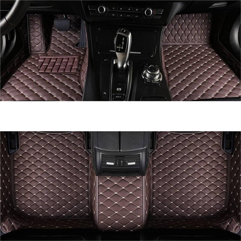 yuxinlugr Auto-Fußmatten kompatibel for Mercedes Benz GLE AMG W166 53 63 63S 2015 2016 2017 2018, individuelle Fußpolster, Teppichbezug, Innenzubehör(Coffee1) von yuxinlugr