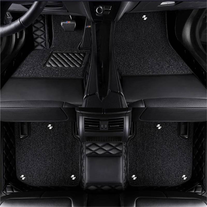 yuxinlugr Maßgeschneiderte 3D-Auto-Fußmatte, kompatibel mit Chevrolet Orlando 2011–2022 Aveo 2011–2017 Malibu 2012–2022 Malibu XL, Innenausstattung, Autozubehör(Black 5seat,Aveo 2011-2017) von yuxinlugr