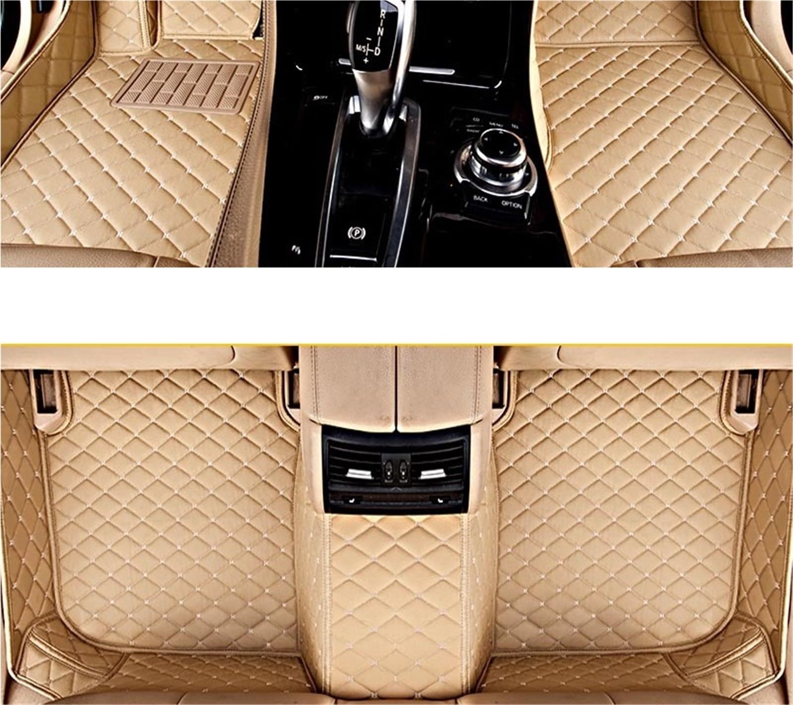 yuxinlugr Maßgeschneiderte Auto-Fußmatten, kompatibel mit Cadillac Escalade, Auto-Teppiche, Fußmatten, Coche-Zubehör(Beige1,2014-2023) von yuxinlugr