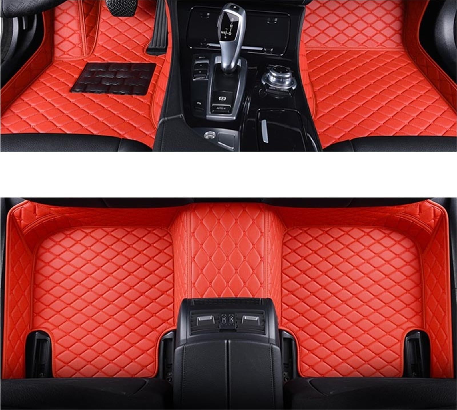 yuxinlugr Maßgeschneiderte Auto-Fußmatten, kompatibel mit Chevrolet Captiva 2006–2022, Auto-Teppiche, Fußmatten, Coche-Zubehör(RED,2012-2023 7seats) von yuxinlugr