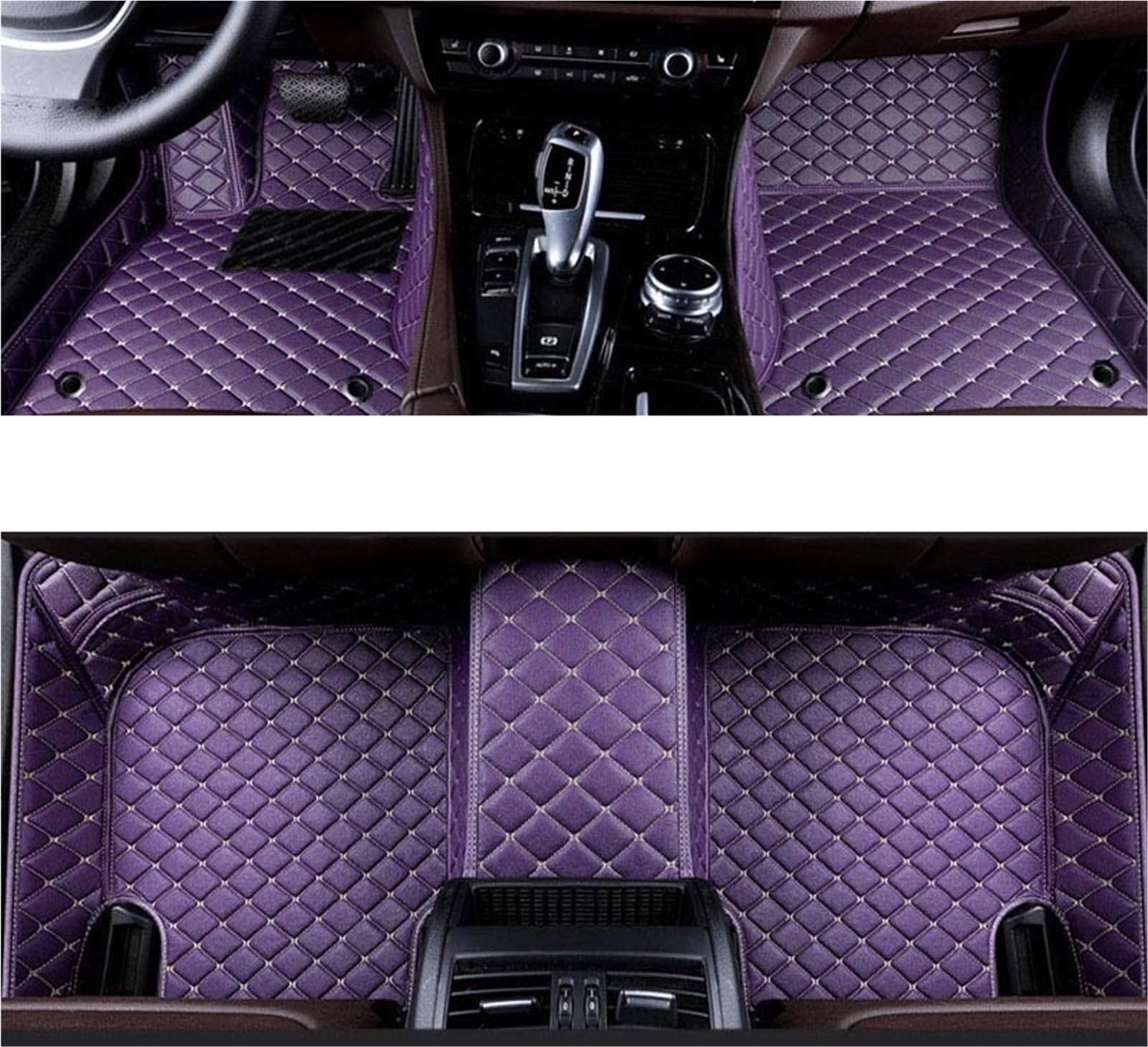 yuxinlugr Maßgeschneiderte Auto-Fußmatten, kompatibel mit Chevrolet Orlando, Auto-Teppiche, Fußmatten, Coche-Zubehör(Purple1,5 Seats Model) von yuxinlugr