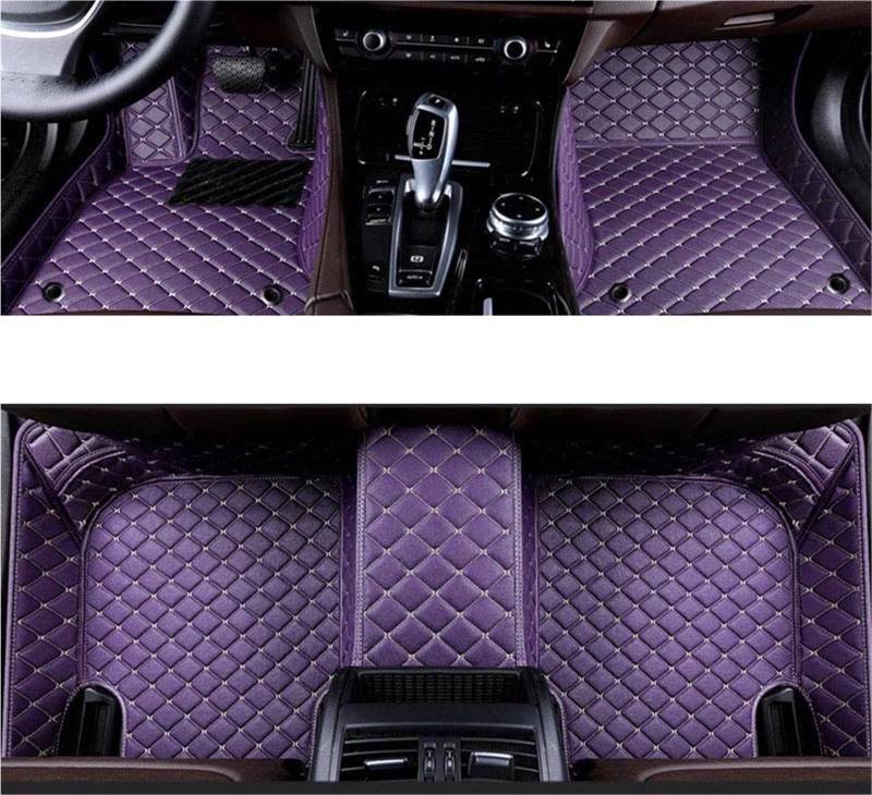 yuxinlugr Maßgeschneiderte Auto-Fußmatten, kompatibel mit Chevrolet Orlando, Auto-Teppiche, Fußmatten, Coche-Zubehör(Purple1,5 Seats Model) von yuxinlugr