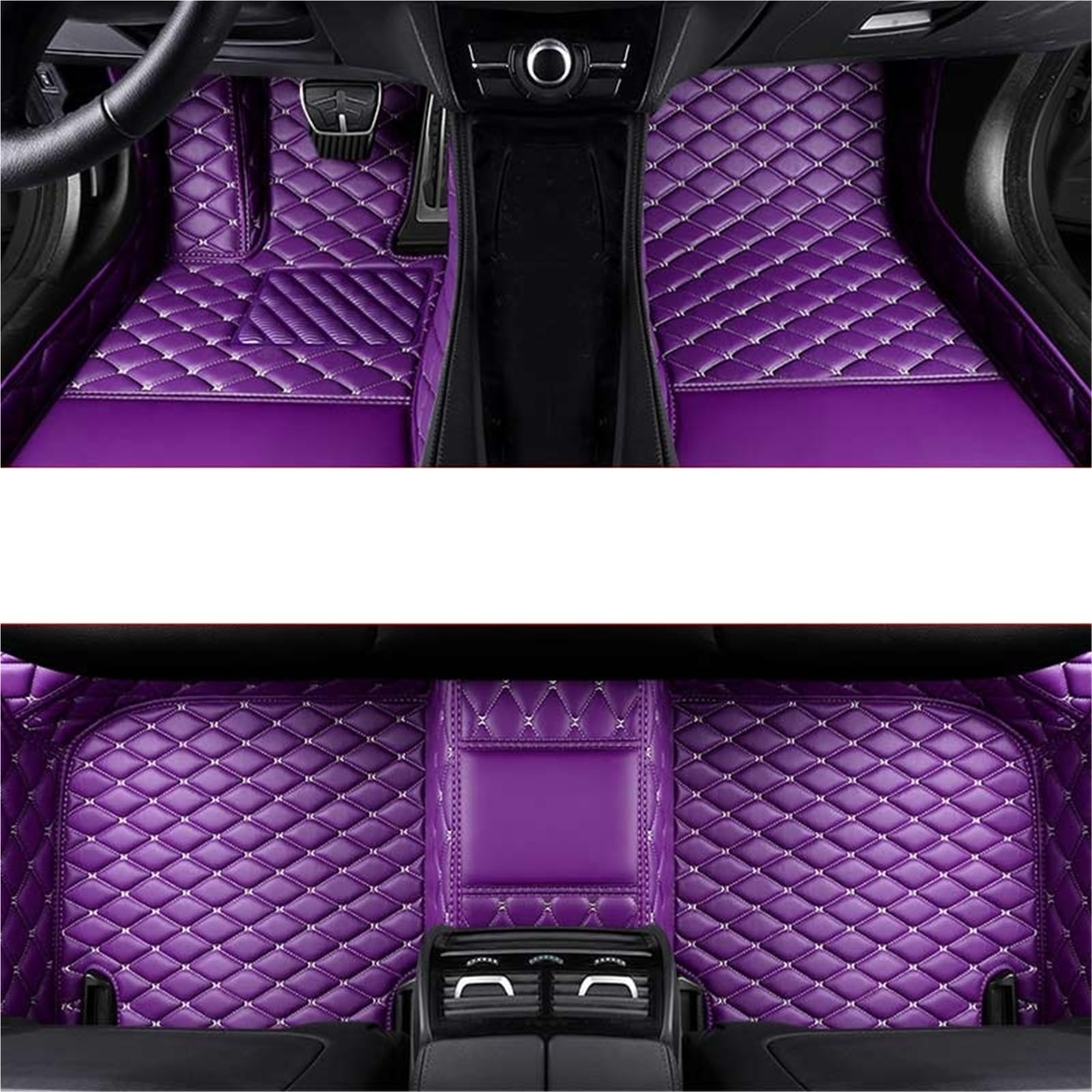 yuxinlugr Maßgeschneiderte Auto-Fußmatten, kompatibel mit Chevrolet Spark Matiz, Auto-Teppiche, Fußmatten, Coche-Zubehör(Purple1,2011-2019) von yuxinlugr