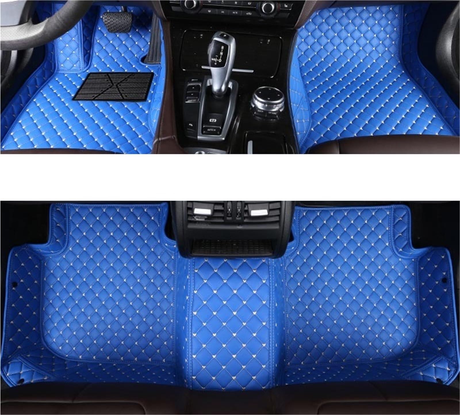 yuxinlugr Maßgeschneiderte Auto-Fußmatten, kompatibel mit Ford F150 F-150, Auto-Teppiche, Fußmatten, Coche-Zubehör(Blue1,2009-2014 2Doors) von yuxinlugr