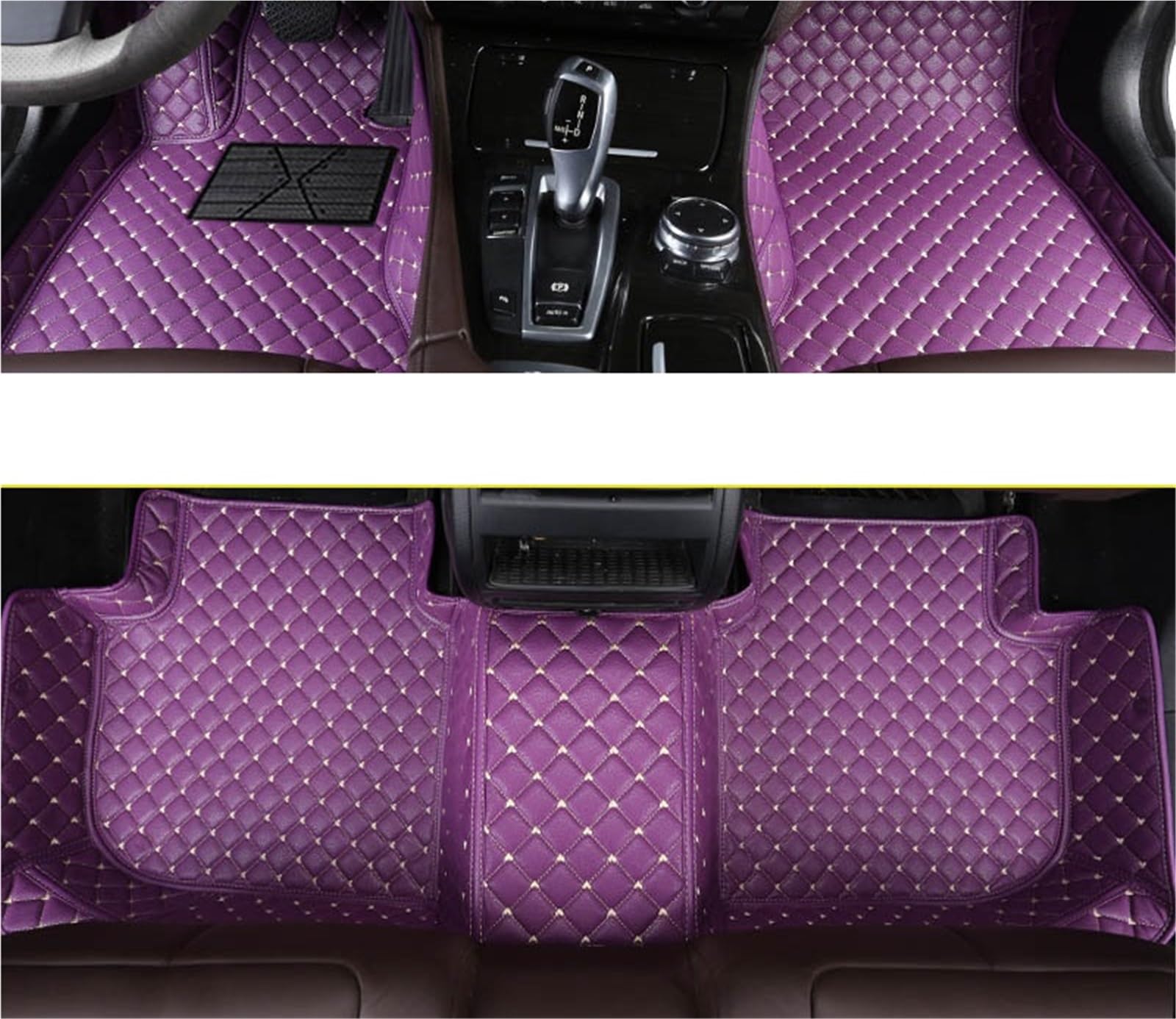 yuxinlugr Maßgeschneiderte Auto-Fußmatten, kompatibel mit KIA Rio K2, Auto-Teppiche, Fußmatten, Coche-Zubehör(Purple1,2000-2010) von yuxinlugr