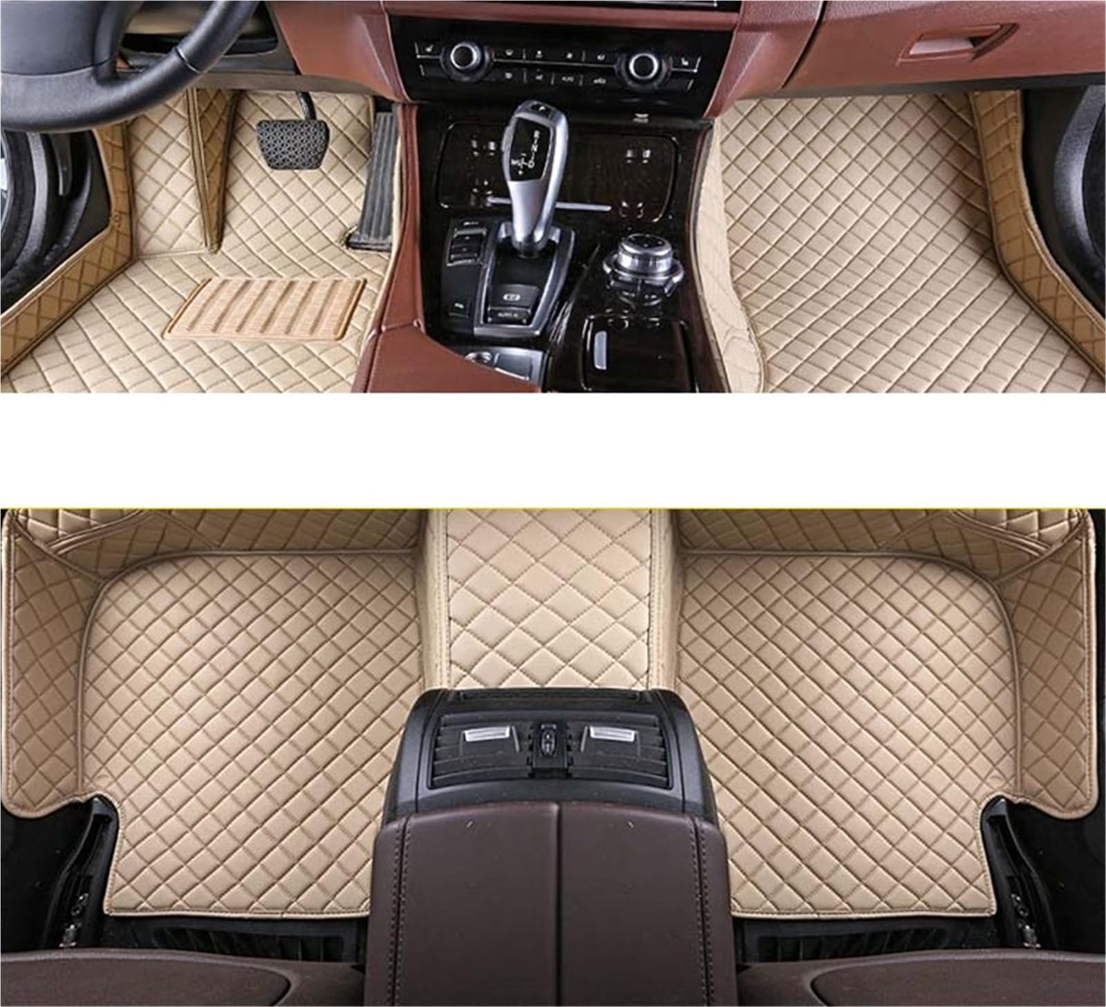 yuxinlugr Maßgeschneiderte Auto-Fußmatten, kompatibel mit Land Rover Discovery Sport, Auto-Teppiche, Fußmatten, Coche-Zubehör(Beige1,2014-2019 5seats) von yuxinlugr