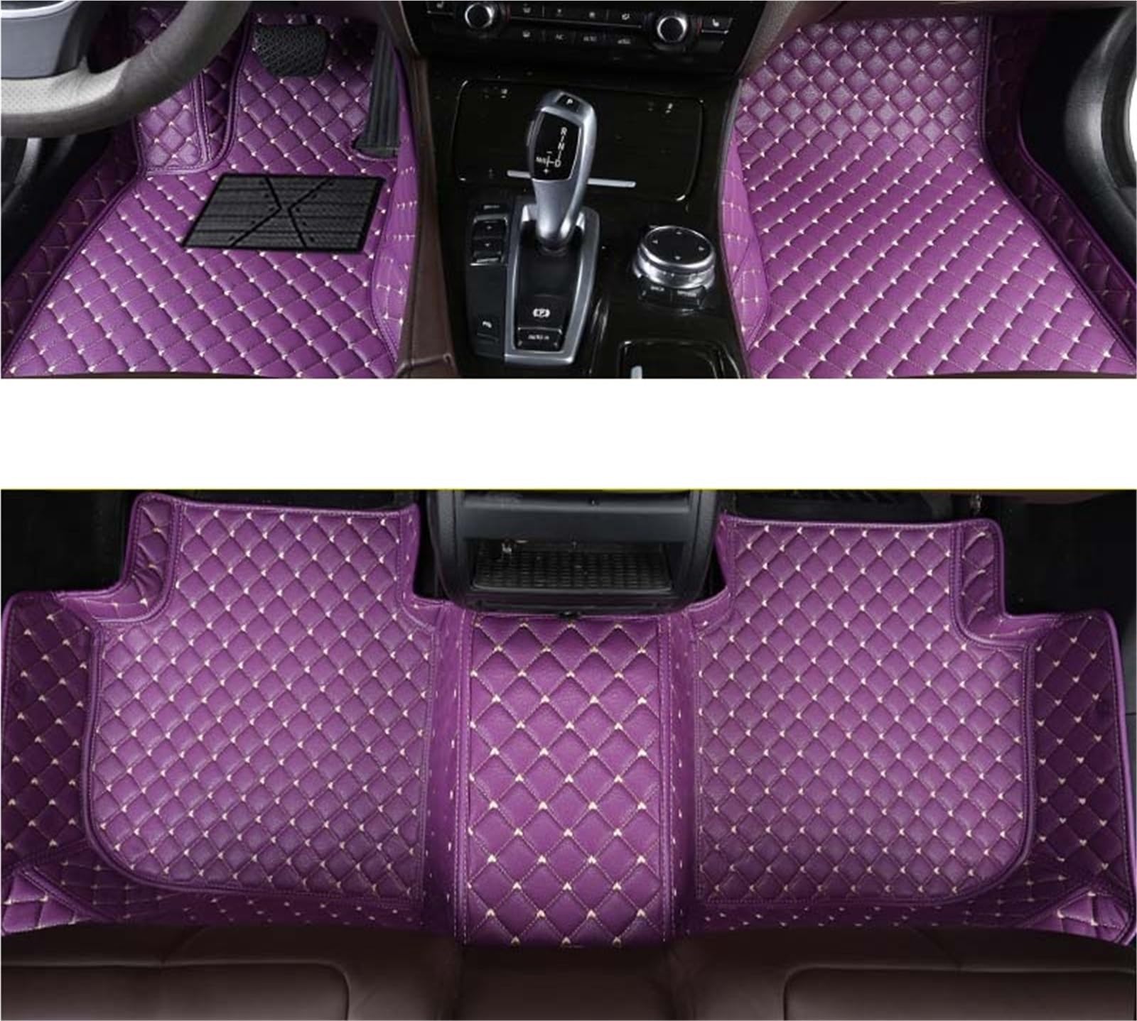 yuxinlugr Maßgeschneiderte Auto-Fußmatten, kompatibel mit Land Rover Discovery Sport, Auto-Teppiche, Fußmatten, Coche-Zubehör(Purple1,2014-2019 7seats) von yuxinlugr