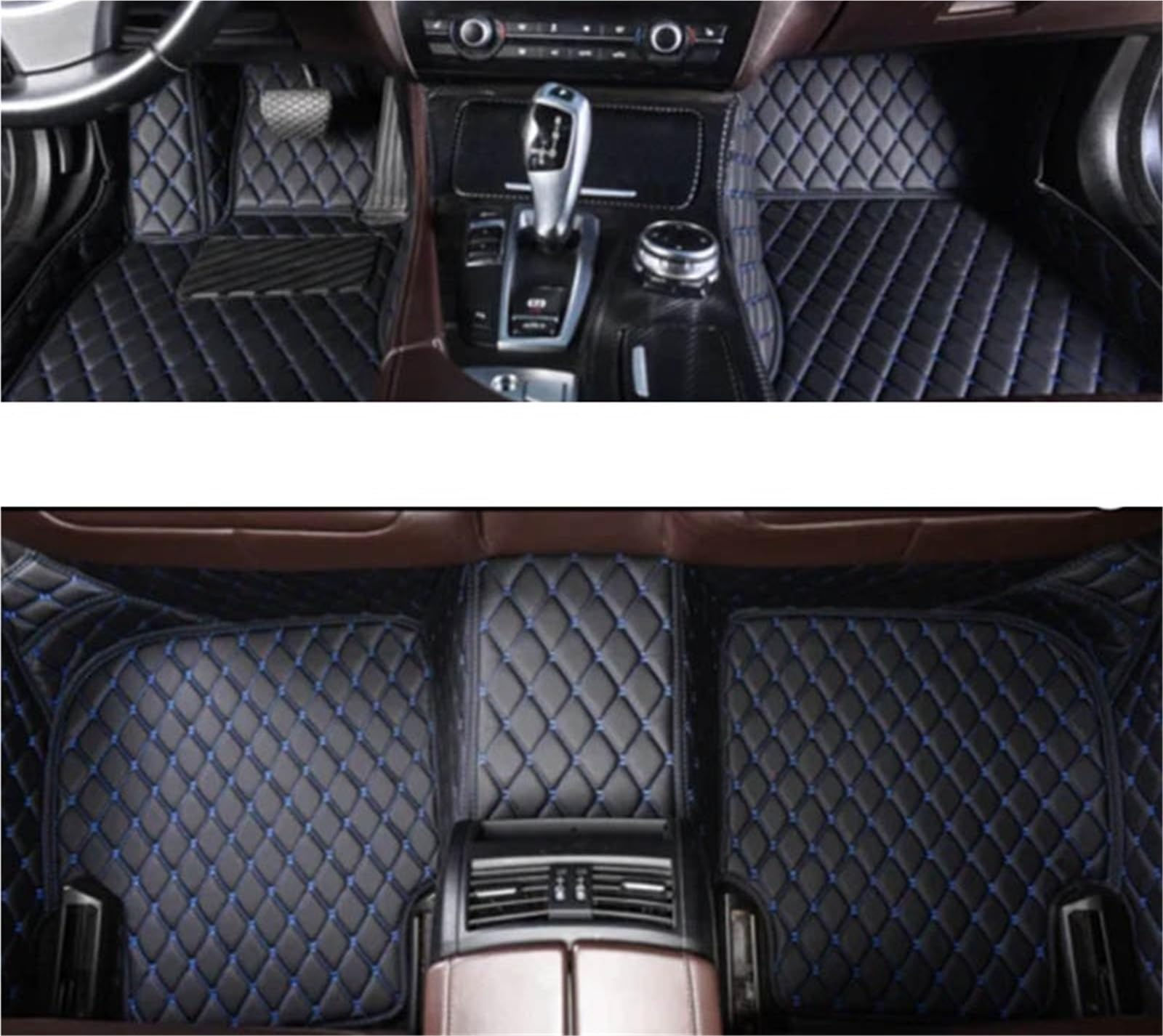 yuxinlugr Maßgeschneiderte Auto-Fußmatten, kompatibel mit Land Rover Range Rover Sport, Auto-Teppiche, Fußmatten, Coche-Zubehör(Black blue1,2014-2022 5Seats) von yuxinlugr