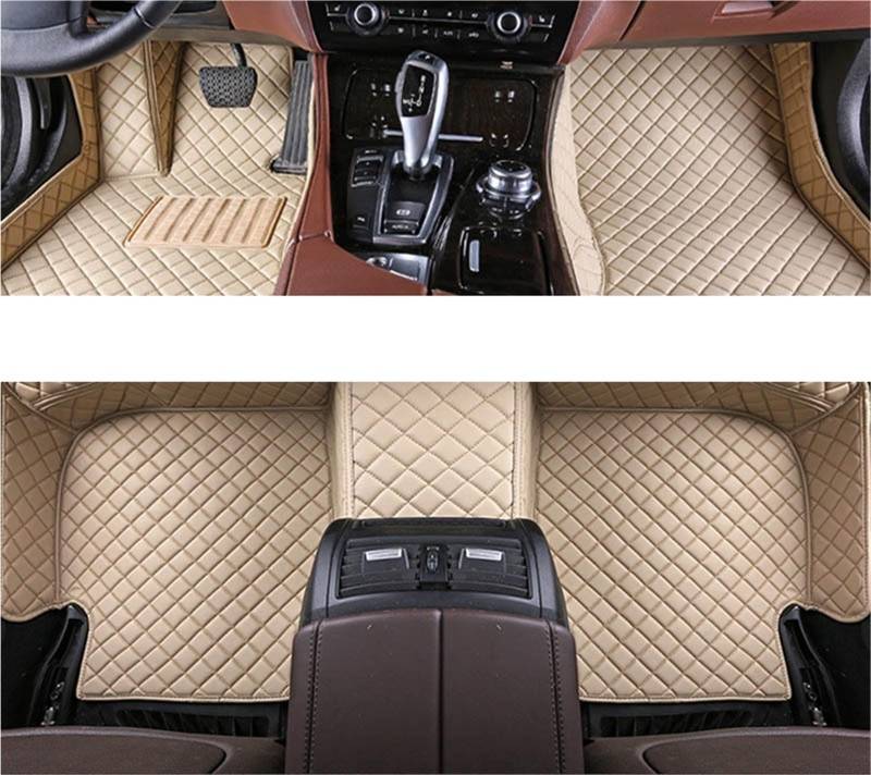 yuxinlugr Maßgeschneiderte Auto-Fußmatten, kompatibel mit Mercedes Benz CLA X117 X118 C117, Auto-Teppiche, Fußmatten, Coche-Zubehör(Beige1,2013-2019) von yuxinlugr