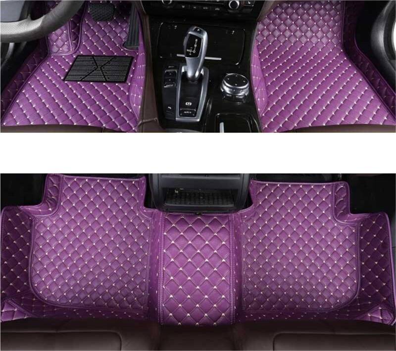 yuxinlugr Maßgeschneiderte Auto-Fußmatten, kompatibel mit Mercedes Benz CLK C209 A209 2002–2010, Auto-Teppiche, Fußmatten, Coche-Zubehör(Purple1) von yuxinlugr