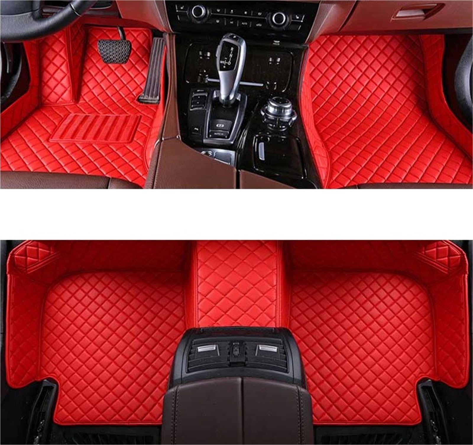 yuxinlugr Maßgeschneiderte Auto-Fußmatten, kompatibel mit Mercedes Benz E-Klasse Coupe C207 C238 Cabriolet A207, Autoteppiche, Fußmatten, Coche-Zubehör(RED,2010-2012Convertible) von yuxinlugr