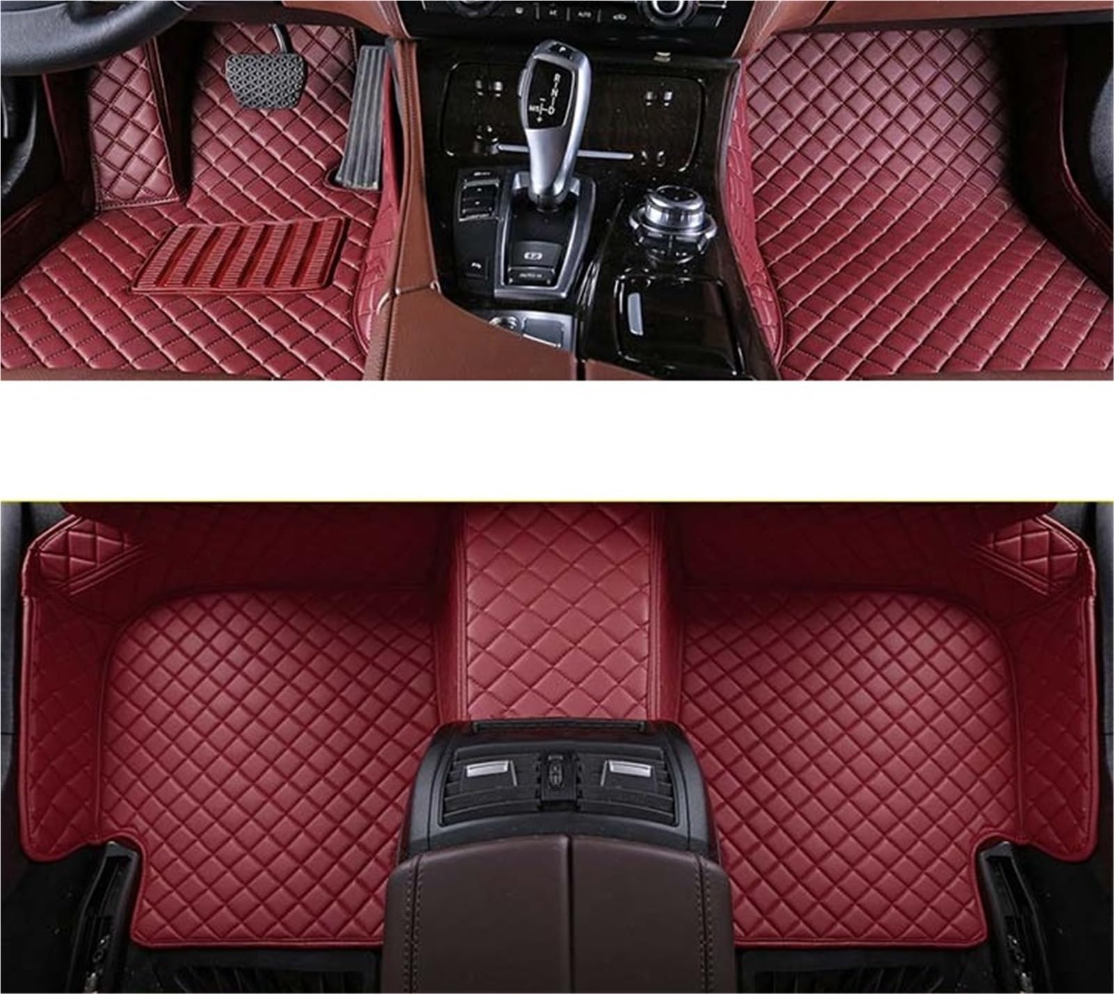 yuxinlugr Maßgeschneiderte Auto-Fußmatten, kompatibel mit Mercedes Benz GL X164 X166 2006–2016, Autoteppiche, Fußmatten, Coche-Zubehör(Claret,2013-2016 GL) von yuxinlugr