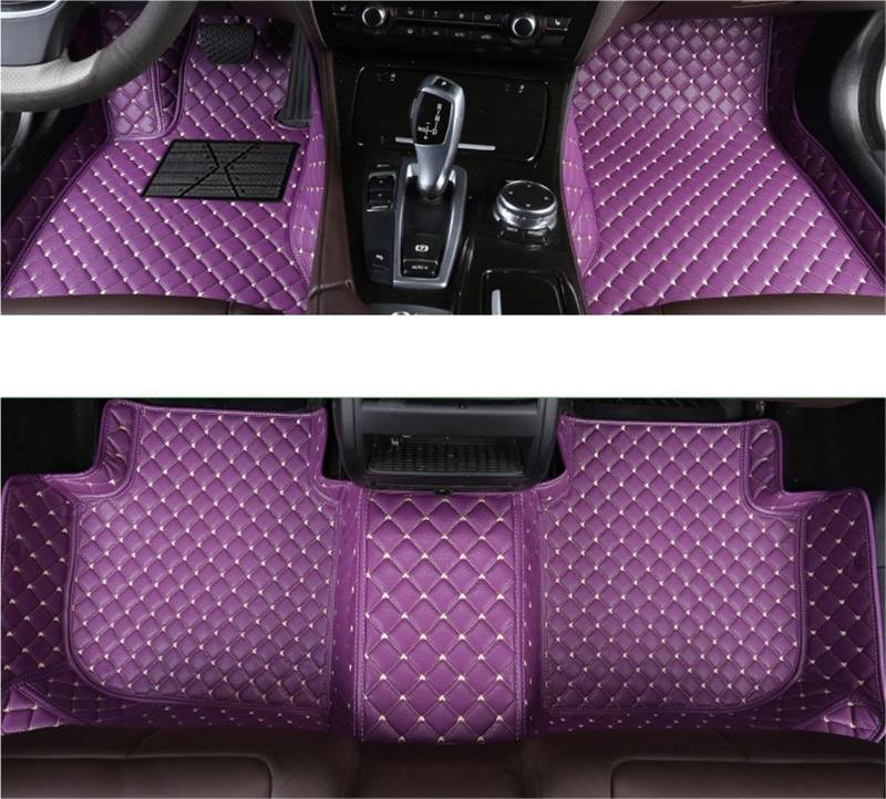 yuxinlugr Maßgeschneiderte Auto-Fußmatten, kompatibel mit Mercedes Benz GLK-KLASSE X204 2007–2015, Autoteppiche, Fußmatten, Coche-Zubehör(Purple1) von yuxinlugr