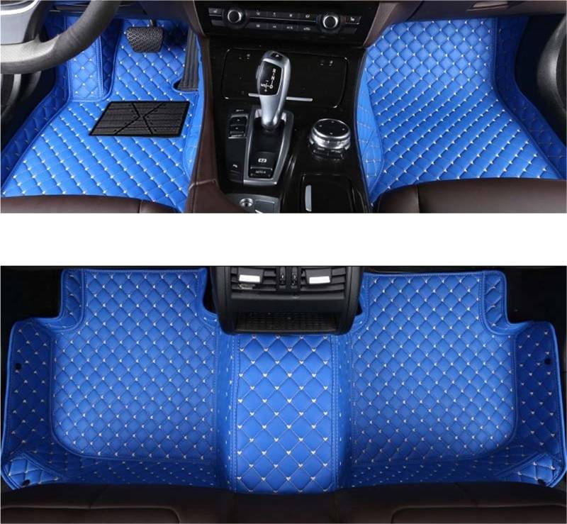 yuxinlugr Maßgeschneiderte Auto-Fußmatten for VW, kompatibel mit Touareg, Autoteppiche, Fußmatten, Coche-Zubehör(Blue1,2002-2010) von yuxinlugr