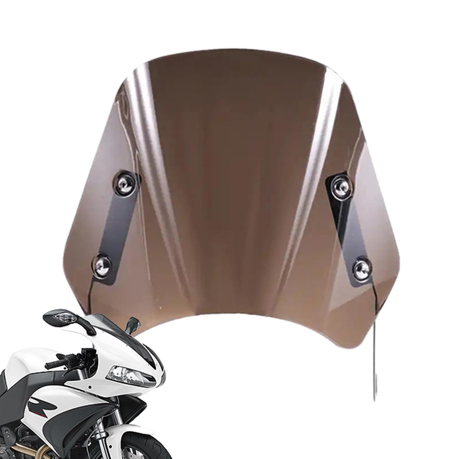 Motorrad Windschutzscheibe, Roller Windschutzscheibe, Universelle Motorrad Spoilerscheibe Windschild Spoiler, Winddichtes, Kältefestes, Für Motorräder, Elektroautos, Roller von yybng